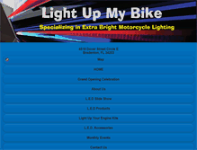 Tablet Screenshot of lightupmybike.com